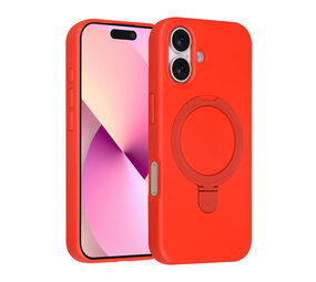 TUNIQ TUNIQ iPhone 16 Back cover case - Magsafe With Ring Stand - Hanger - Classic Red