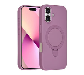 TUNIQ TUNIQ iPhone 16 Back-Cover hul - Magsafe With Ring Stand - Hanger - Sunset Purple