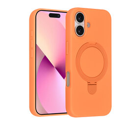 TUNIQ TUNIQ iPhone 16 Back cover coque - Magsafe With Ring Stand - Hanger - Tangerine Orange TUNIQ TUNIQ iPhone 16 Back cover coque - Magsafe With Ring Stand - Hanger - Tangerine Orange