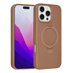 TUNIQ iPhone 16 Pro Max Back cover case - Magsafe With Ring Stand - Hanger - Desert Brown