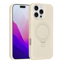 TUNIQ iPhone 16 Pro Max Backcover hoesje - Magsafe With Ring Stand - Hanger - Antique White