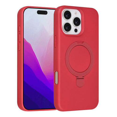 TUNIQ TUNIQ iPhone 16 Pro Max Backcover hoesje - Magsafe With Ring Stand - Hanger - Cherry Red