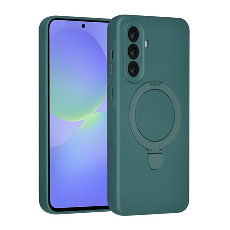 TUNIQ TUNIQ Galaxy A36 Back cover coque - Magsafe With Ring Stand - Hanger - Vert foncé TUNIQ TUNIQ Galaxy A36 Back cover coque - Magsafe With Ring Stand - Hanger - Vert foncé