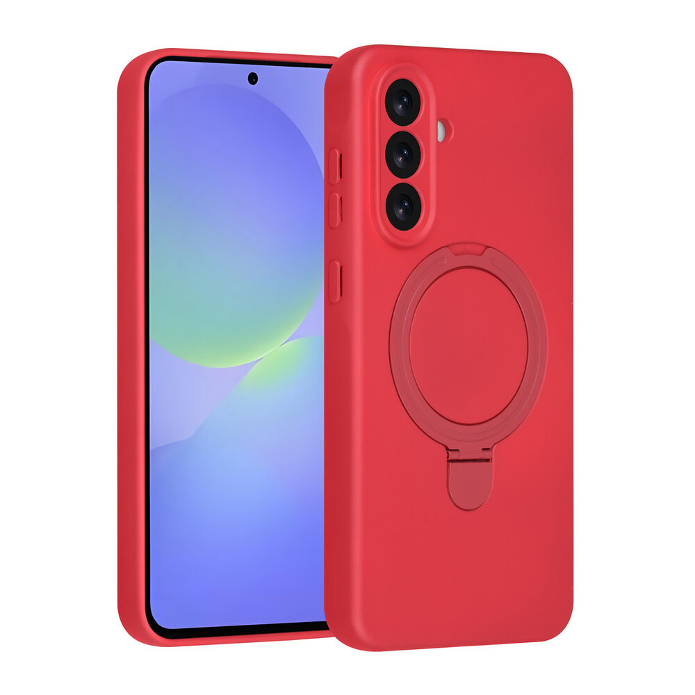 TUNIQ TUNIQ Galaxy A36 Back cover case - Magsafe With Ring Stand - Hanger - Cherry Red TUNIQ TUNIQ Galaxy A36 Back cover case - Magsafe With Ring Stand - Hanger - Cherry Red
