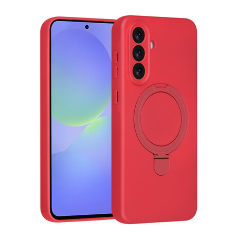 TUNIQ TUNIQ Galaxy A36 Back cover case - Magsafe With Ring Stand - Hanger - Cherry Red TUNIQ TUNIQ Galaxy A36 Back cover case - Magsafe With Ring Stand - Hanger - Cherry Red