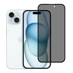 box of 10 - TUNIQ iPhone 15 Screen Protector - Privacy Glass - Black