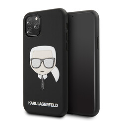 Karl Lagerfeld iPhone 11 Pro Back-Cover hul - Embossed Glitter Cover - Schwarz