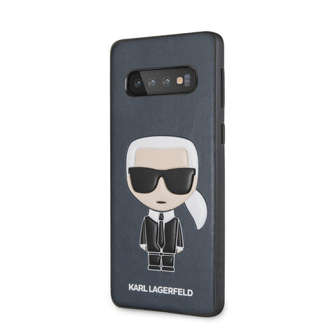 Karl Lagerfeld Karl Lagerfeld Galaxy S10 Back cover case - Embossed Ikonik Karl - Navy
