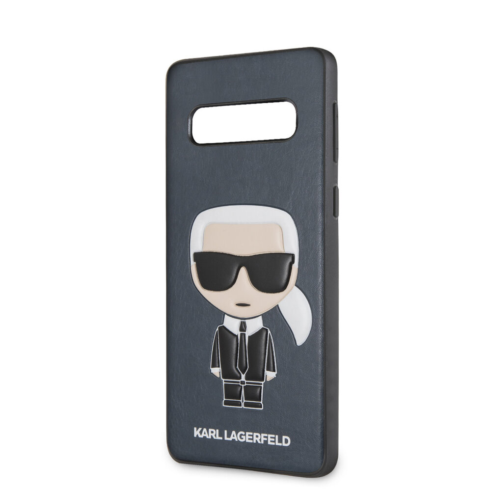 Karl Lagerfeld Karl Lagerfeld Galaxy S10 Back cover case - Embossed Ikonik Karl - Navy