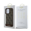 Guess Guess iPhone 16 Pro Max Backcover hoesje - 4G PU Leather - Bottom Stripe - Bruin