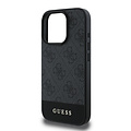 Guess Guess iPhone 16 Pro Max Back-Cover hul - 4G PU Leather - Bottom Stripe - Grau