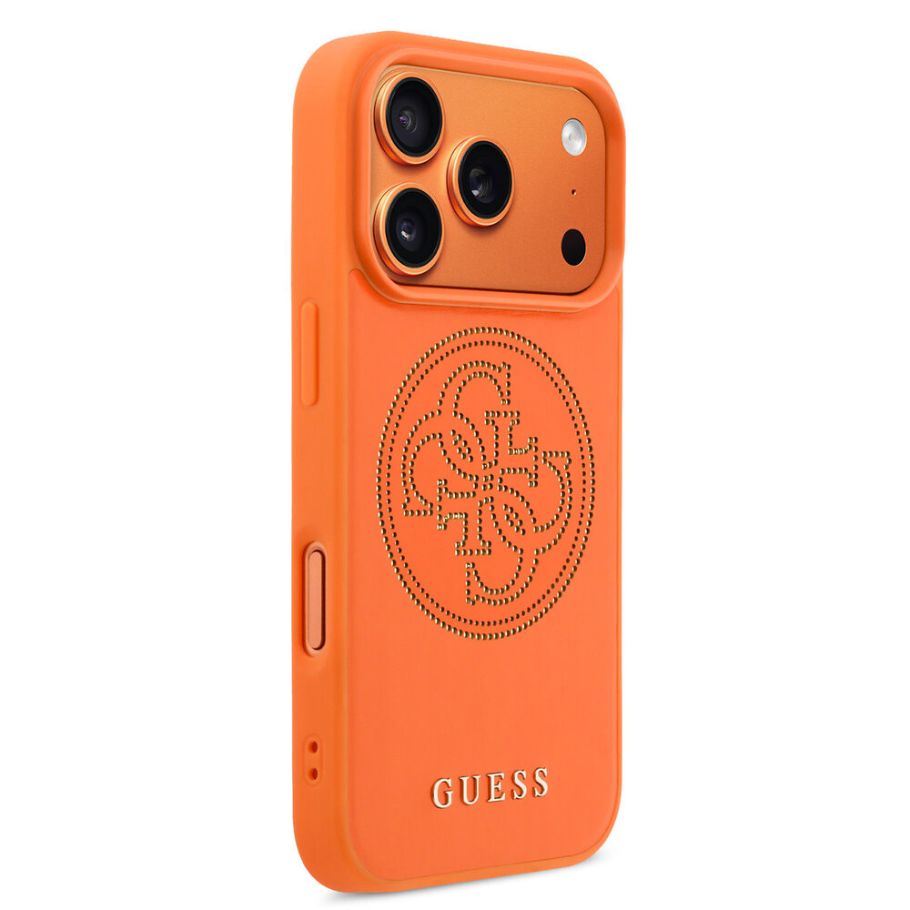 Guess Guess 17 Pro Back cover case - MagSafe - 4G Perforated Logo - Orange