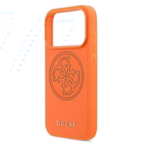 Guess Guess 17 Pro Max Back cover coque - MagSafe - 4G Perforated Logo - Orange Guess Guess 17 Pro Max Back cover coque - MagSafe - 4G Perforated Logo - Orange