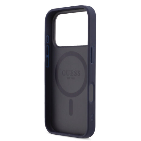 Guess Guess 17 Pro Back-Cover hul - MagSafe - 4G Perforated Logo - Navy Guess Guess 17 Pro Back-Cover hul - MagSafe - 4G Perforated Logo - Navy