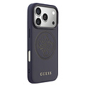 Guess Guess iPhone 17 Pro Max/iPhone 18 Pro Max Coque arrière MagSafe Logo 4G perforé - Bleu marine