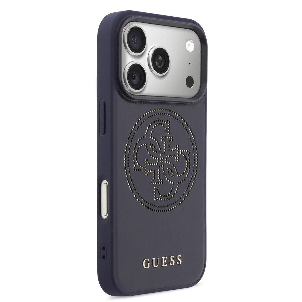Guess Guess 17 Pro Max Backcover hoesje - MagSafe - 4G Perforated Logo - Navy