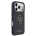 Guess Guess iPhone 17 Pro Max/iPhone 18 Pro Max Coque arrière MagSafe Cuir Saffiano Logo 4G en résine - Bleu marine