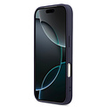 Guess Guess iPhone 17 Pro Max/iPhone 18 Pro Max Coque arrière MagSafe Cuir Saffiano Logo 4G en résine - Bleu marine
