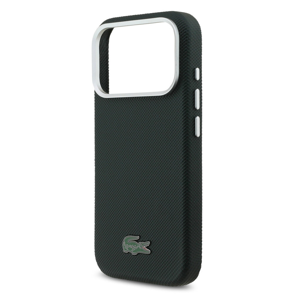 Lacoste Lacoste iPhone 17 Pro Back cover coque - MagSafe - Metal Edges - Iconic Petit Pique Logo - Sinople Green