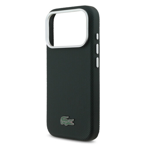 Lacoste Lacoste iPhone 17 Pro/iPhone 18 Pro Back Cover MagSafe Metal Edges Iconic Petit Piqué Logo - Sinople Green
