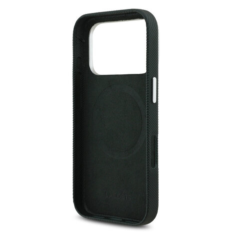 Lacoste Lacoste iPhone 17 Pro Back cover coque - MagSafe - Metal Edges - Iconic Petit Pique Logo - Sinople Green