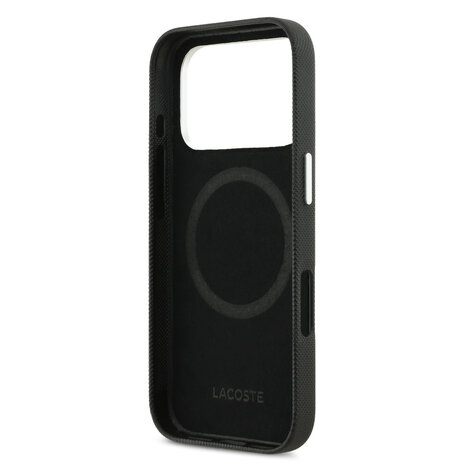 Lacoste Lacoste 17 Pro Back-Cover hul - MagSafe - Metal Edges - Iconic Petit Pique Logo - Schwarz Lacoste Lacoste 17 Pro Back-Cover hul - MagSafe - Metal Edges - Iconic Petit Pique Logo - Schwarz