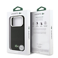 Lacoste Lacoste iPhone 17 Pro/iPhone 18 Pro Coque arrière MagSafe Bords métalliques Logo Petit Piqué iconique - Noir