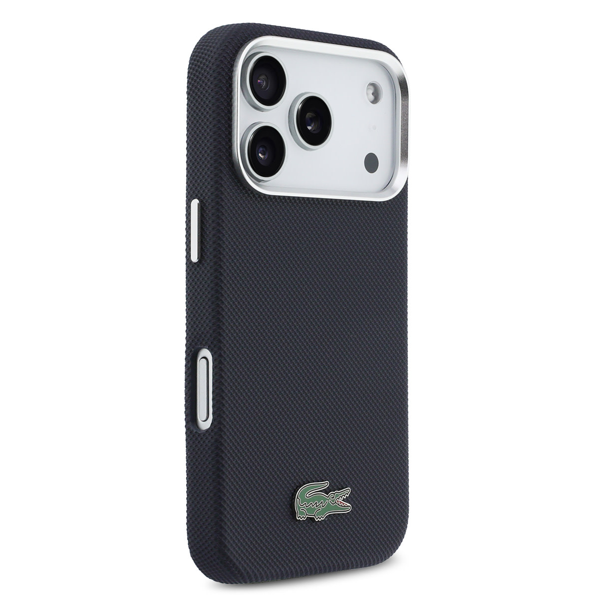 Lacoste Lacoste iPhone 17 Pro Backcover hoesje - MagSafe - Metal Edges - Iconic Petit Pique Logo - Navy, foto 4 van 6
