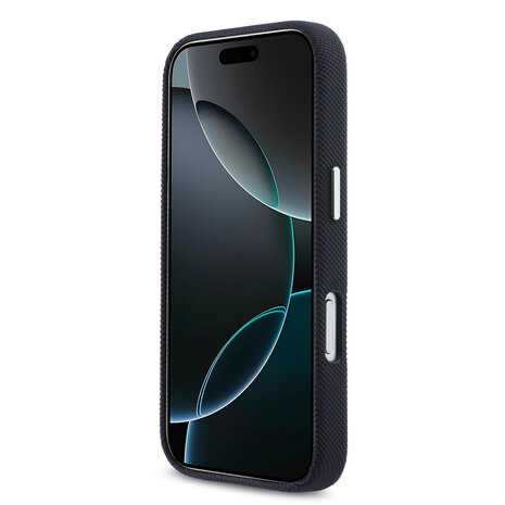 Lacoste Lacoste iPhone 17 Pro Back-Cover hul - MagSafe - Metal Edges - Iconic Petit Pique Logo - Navy