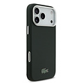 Lacoste Lacoste iPhone 17 Pro Max/iPhone 18 Pro Max Coque arrière MagSafe Bords métalliques Logo Petit Piqué iconique - Vert sinople