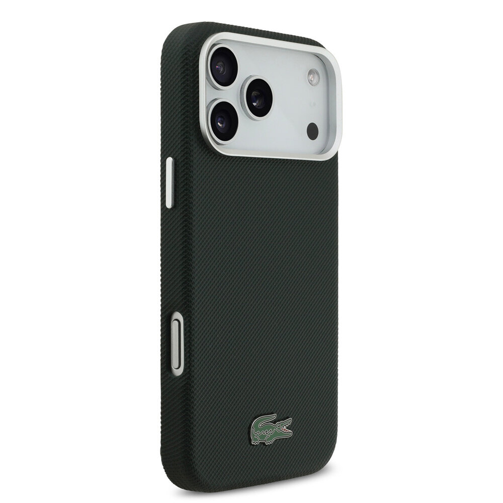 Lacoste Lacoste 17 Pro Max Back cover coque - MagSafe - Metal Edges - Iconic Petit Pique Logo - Sinople Green Lacoste Lacoste 17 Pro Max Back cover coque - MagSafe - Metal Edges - Iconic Petit Pique Logo - Sinople Green