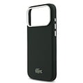 Lacoste Lacoste iPhone 17 Pro Max/iPhone 18 Pro Max Coque arrière MagSafe Bords métalliques Logo Petit Piqué iconique - Vert sinople