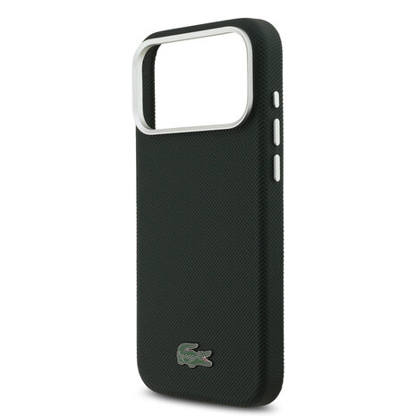 Lacoste Lacoste iPhone 17 Pro Max Back cover case - MagSafe - Metal Edges - Iconic Petit Pique Logo - Sinople Green