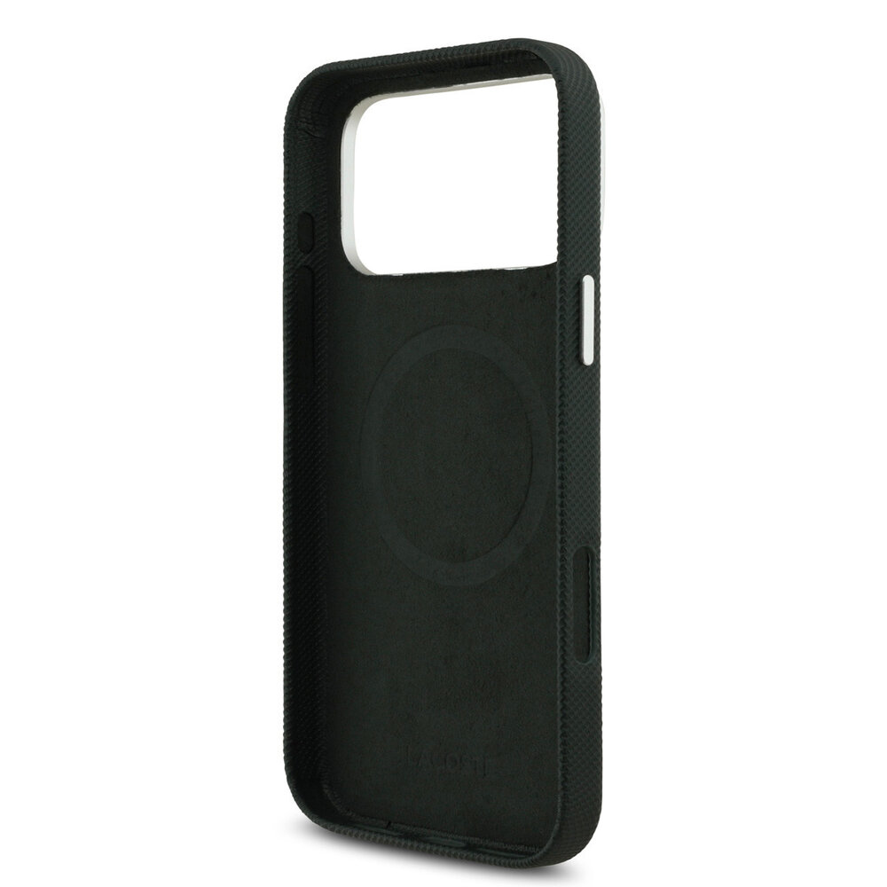 Lacoste Lacoste 17 Pro Max Backcover hoesje - MagSafe - Metal Edges - Iconic Petit Pique Logo - Sinople Green