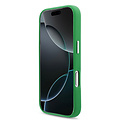 Lacoste Lacoste iPhone 17 Pro Max/iPhone 18 Pro Max Coque arrière MagSafe Bords métalliques Logo Petit Piqué iconique - Vert estragon