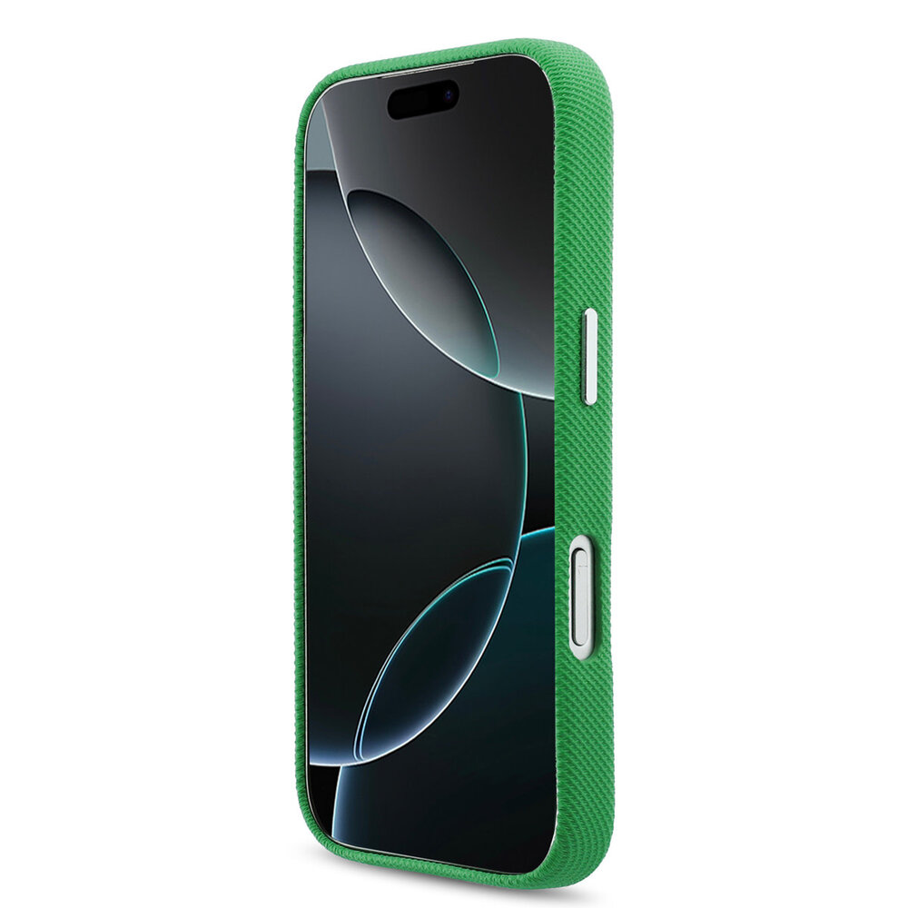 Lacoste Lacoste iPhone 17 Pro Max Back cover case - MagSafe - Metal Edges - Iconic Petit Pique Logo - Estragon Green Lacoste Lacoste iPhone 17 Pro Max Back cover case - MagSafe - Metal Edges - Iconic Petit Pique Logo - Estragon Green