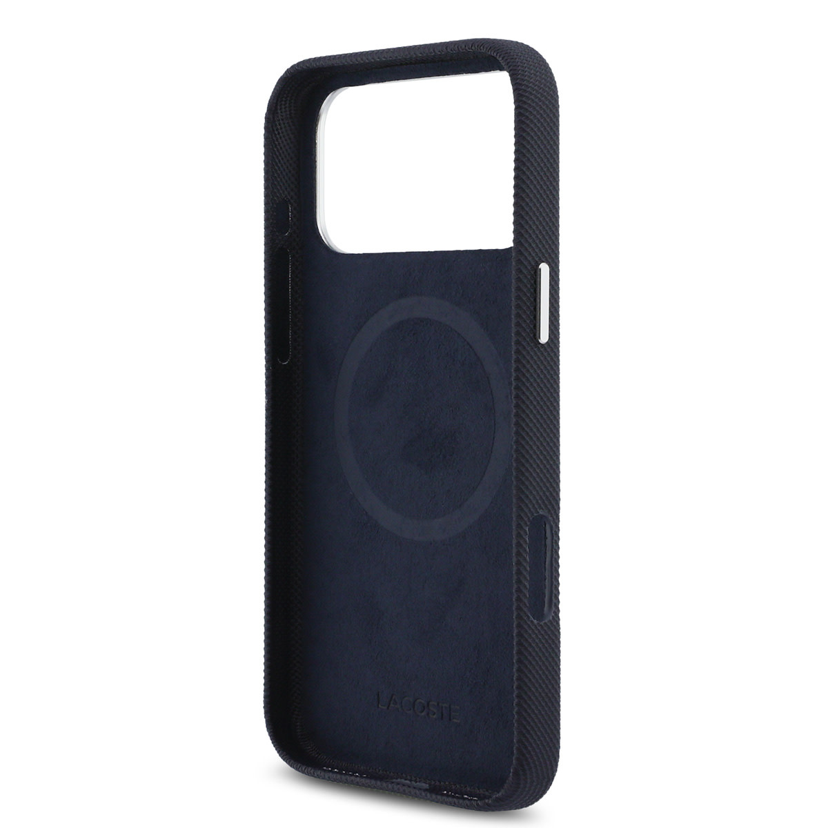 Lacoste Lacoste iPhone 17 Pro Max Backcover hoesje - MagSafe - Metal Edges - Iconic Petit Pique Logo - Navy, foto 6 van 6