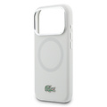 Lacoste Lacoste iPhone 17 Pro/iPhone 18 Pro Back Cover MagSafe Metal Edges and Logo - Grey