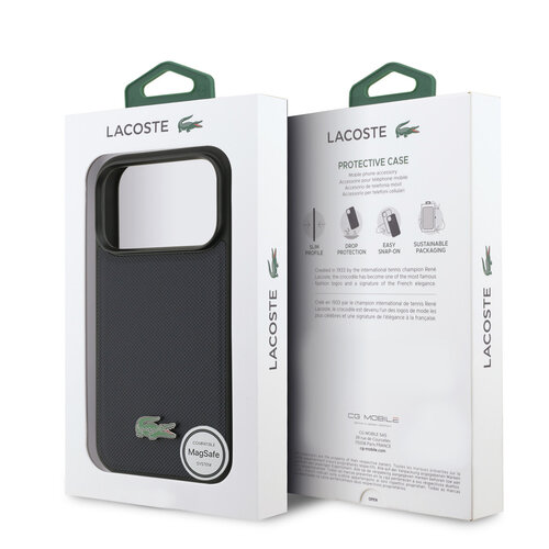 Lacoste Lacoste iPhone 17 Pro/iPhone 18 Pro Back Cover MagSafe Iconic Petit Piqué Logo - Navy Blue