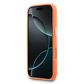 Lacoste Lacoste iPhone 17 Pro/iPhone 18 Pro Coque arrière MagSafe Bords et logo métalliques - Orange