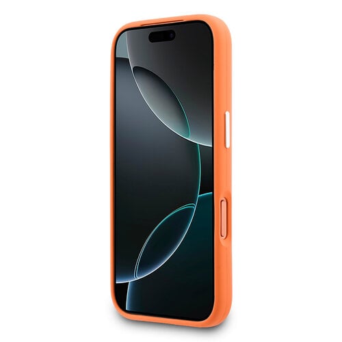 Lacoste Lacoste iPhone 17 Pro/iPhone 18 Pro Handyhülle MagSafe Metallränder und Logo - Orange