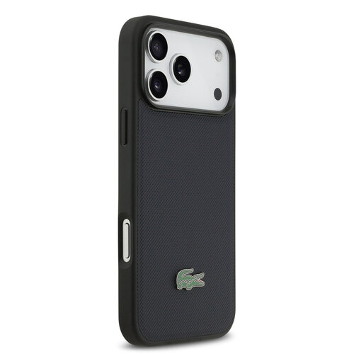 Lacoste Lacoste iPhone 17 Pro Max/iPhone 18 Pro Max Coque arrière MagSafe Logo Petit Piqué iconique - Bleu marine