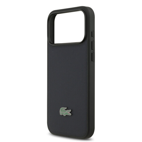 Lacoste Lacoste iPhone 17 Pro Max/iPhone 18 Pro Max Coque arrière MagSafe Logo Petit Piqué iconique - Bleu marine