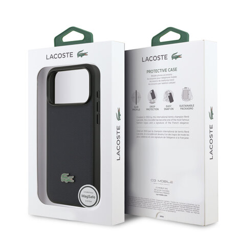 Lacoste Lacoste iPhone 17 Pro Max Back-Cover hul - MagSafe - Iconic Petit Pique Logo - Navy