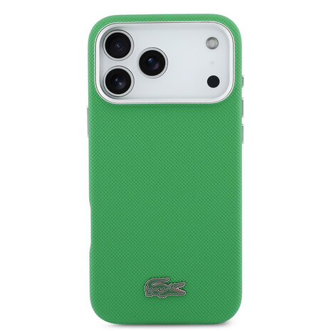Lacoste Lacoste 17 Pro Max Back-Cover hul - MagSafe - Metal Edges - Iconic Petit Pique Logo - Estragon Green