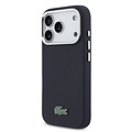 Lacoste Lacoste iPhone 17 Pro/iPhone 18 Pro Coque arrière MagSafe Bords métalliques Logo Petit Piqué iconique - Bleu marine