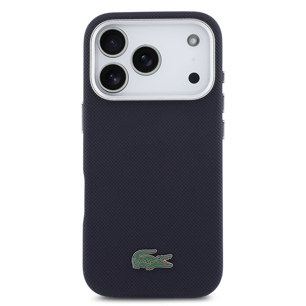 Lacoste Lacoste 17 Pro Back cover coque - MagSafe - Metal Edges - Iconic Petit Pique Logo - Navy Lacoste Lacoste 17 Pro Back cover coque - MagSafe - Metal Edges - Iconic Petit Pique Logo - Navy