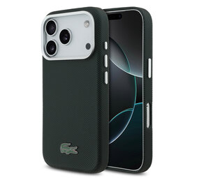 Lacoste Lacoste 17 Pro Backcover hoesje - MagSafe - Metal Edges - Iconic Petit Pique Logo - Sinople Green