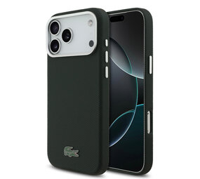 Lacoste Lacoste iPhone 17 Pro Max Back-Cover hul - MagSafe - Metal Edges - Iconic Petit Pique Logo - Sinople Green