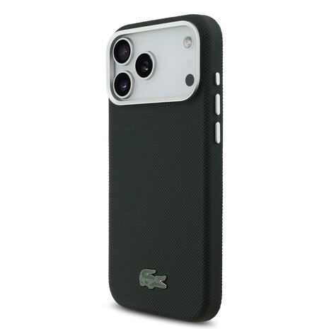 Lacoste Lacoste 17 Pro Max Back cover case - MagSafe - Metal Edges - Iconic Petit Pique Logo - Sinople Green